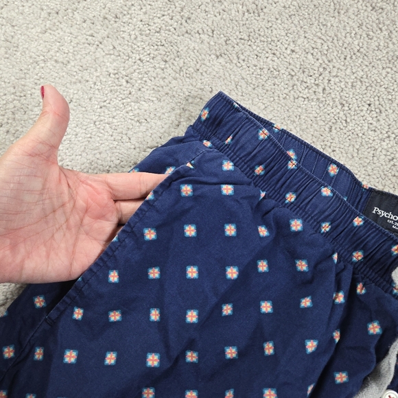 Psycho Bunny Pajama Pants Mens Small Blue All Over Print Lounge Sleep Pockets - Picture 7 of 10